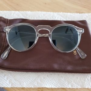 Oliver Peoples Gregory Peck Sunglasses/Blue Lens